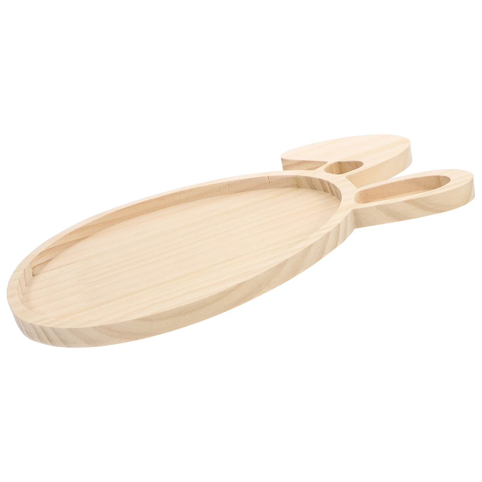 

Cake Rabbit Ears Egg Tray Child Easter Food Trays Wood Platter Bunny Shape Plates