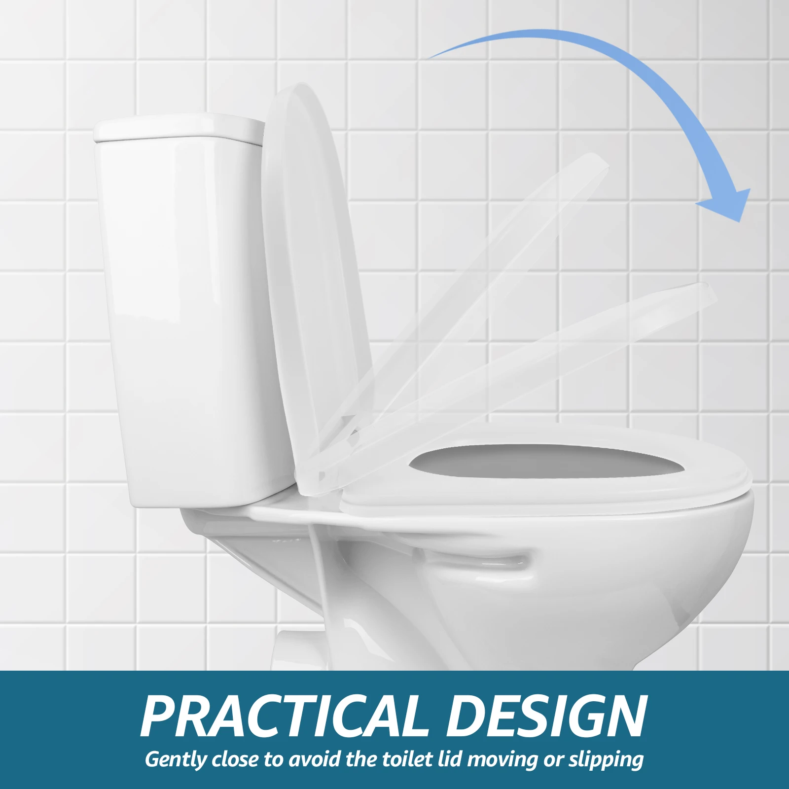 Siège de toilette allongé à fe - Slow Close Toilet Seat Quick Release avis et prix