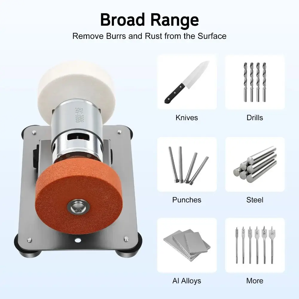New Speed Adjustable Mini Bench Grinder Sturdy Base Space-Saving Electric Grinder for Home Desktop Grinding Machine