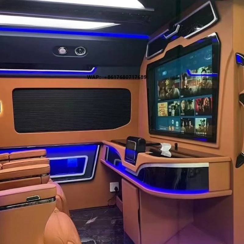 HIACE Luxury Whole Interior Kits Upgrade with Electric Curtain Electric VIP Seats Customized for HIACE