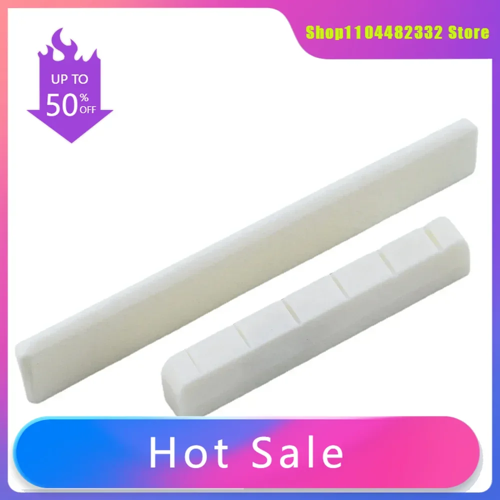 

1 шт., настоящая костяная гайка с прорезями/седло для классической гитары 50 мм/52,5 мм * 6 мм * 9 мм/80 мм * 3 мм * 12 мм, аксессуары для гитары