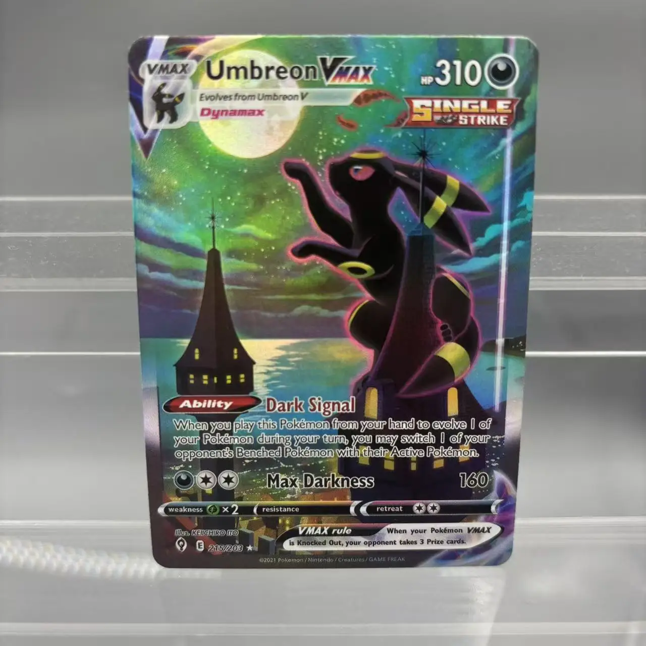 Tarjetas de colección PTCG DIY Umbreon Rayquaza Gengar VMAX Zekrom ex, tarjeta única hecha a sí misma, juego clásico, tarjeta de Anime, juguete de regalo