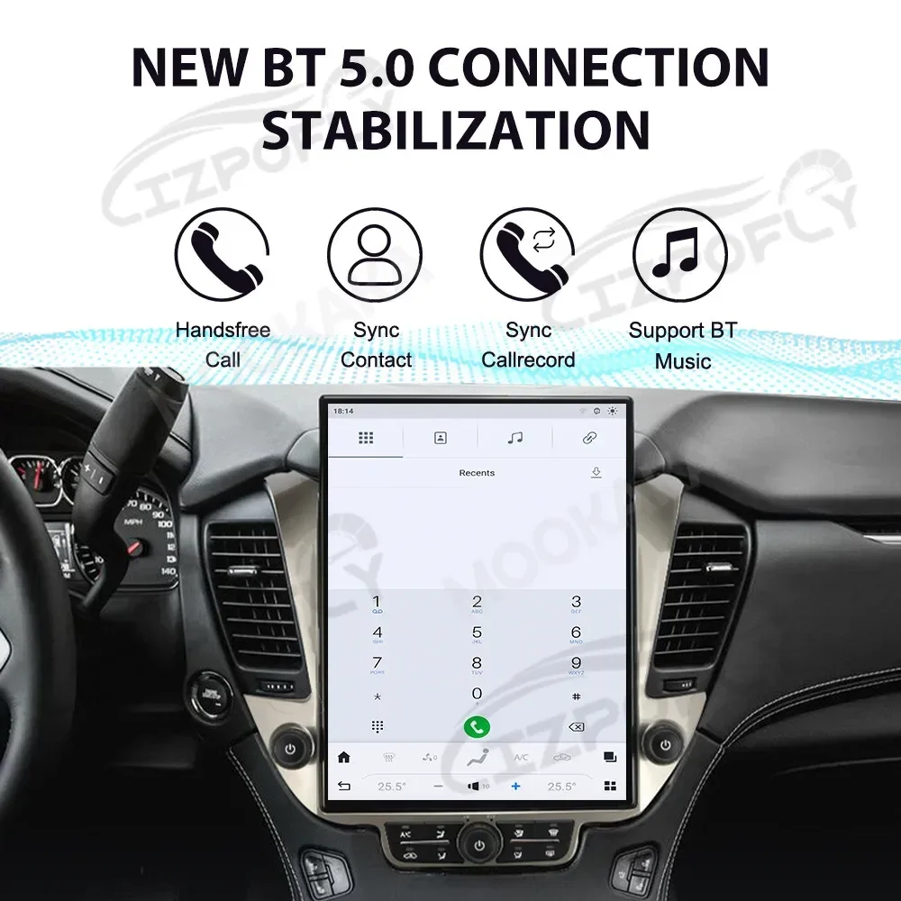 15.6 Inch Android Car Radio for GMC Yukon 2014-2020 Wireless CarPlay Android Auto GPS Navigation DSP Multimedia Head Unit