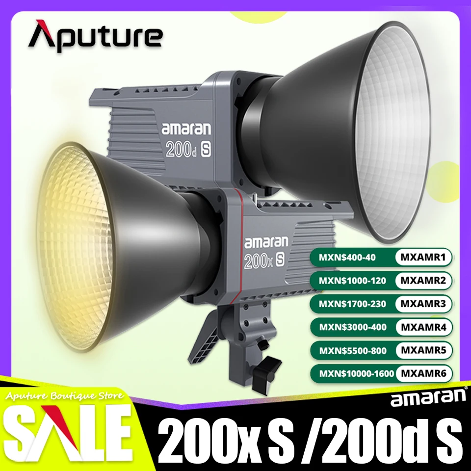 Aputure Amaran 200x S 200W 2700-6500K Bi-color светодиодный COB фото-видео светильник Amaran 200d S / 100d 5600K дневная лампа