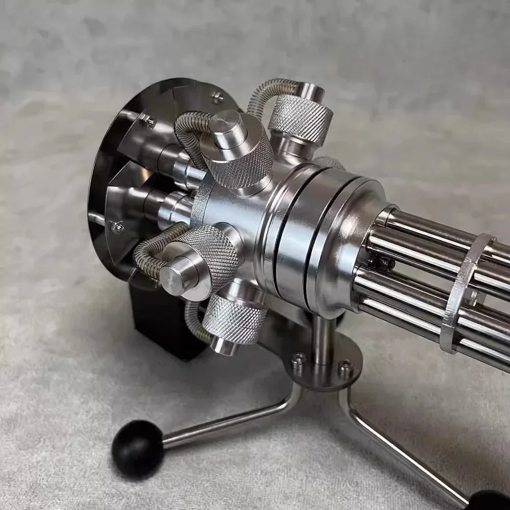 Nikolai Stirling engine, alloy Gatling heated rotatable creative tabletop ornament