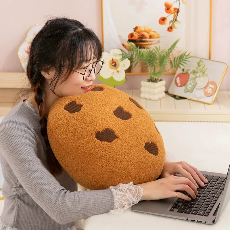 Criativo biscoito almofada de assento de pelúcia macio comida travesseiro boneca de pelúcia brinquedo crianças meninas decoração do quarto aniversário presente natal