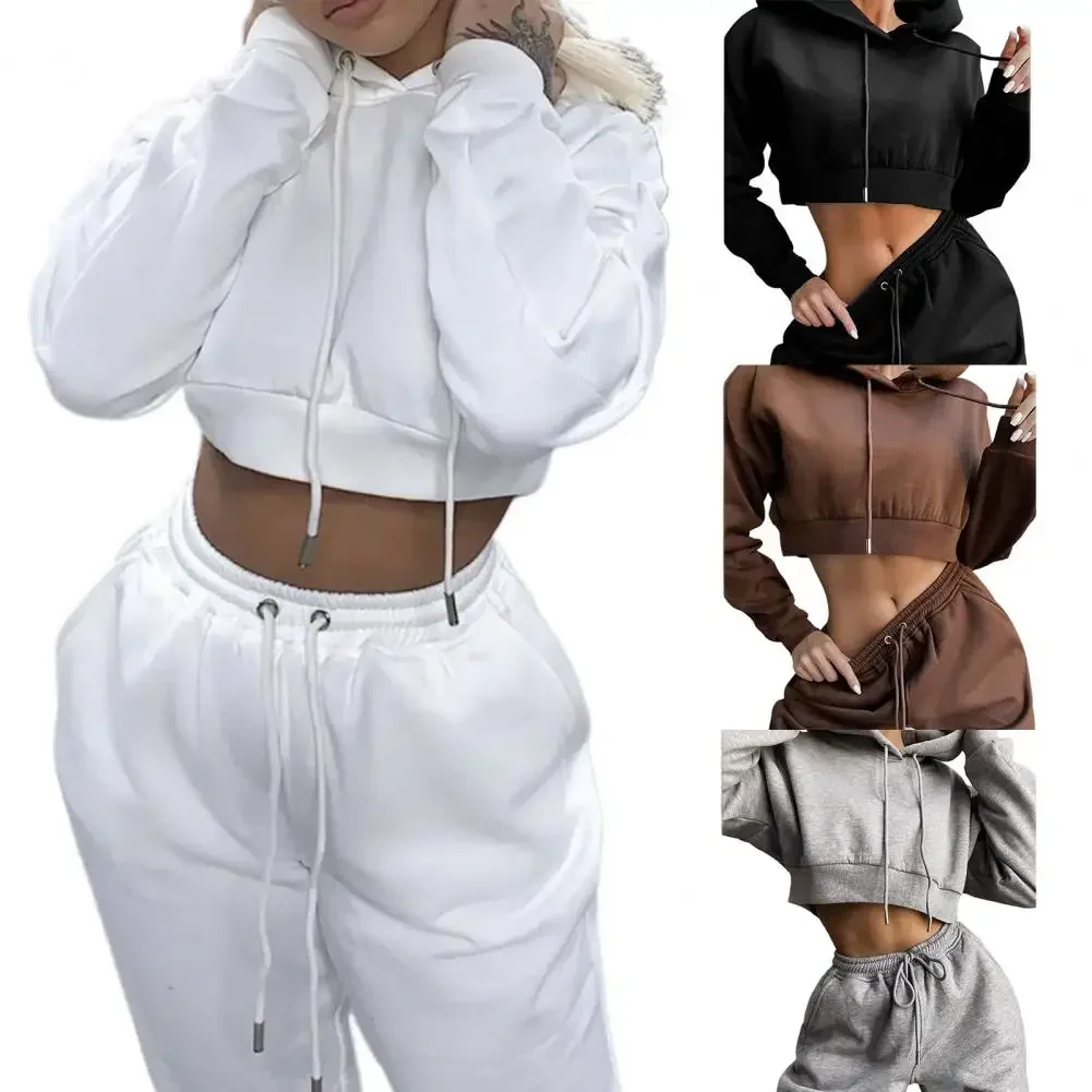 

2024 New Women 2 Piece Set Casual Sport Outfits Tracksuit Hoodies Sweatshirt+Sweatpants Jogger Pants Fashion Sportswear