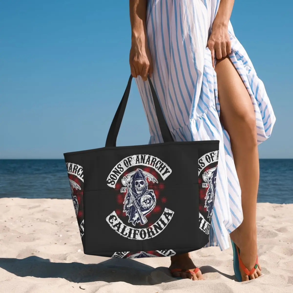 SOA Sons Of Anarchy bolso de mano para playa, deporte, gimnasio, Yoga, bolso de mano grande, bolso de viaje para mujer, bolso de Fitness