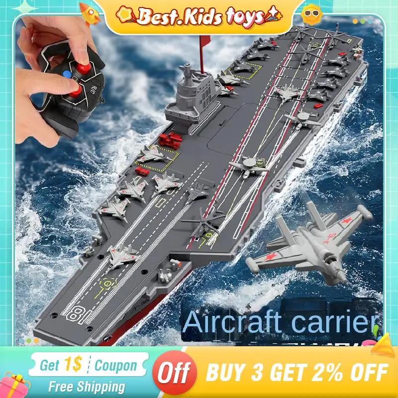 S19 RC Carrier Warship Aircraft Remote Control High Speed Ship Dual Motor Model DIY Assembly Kits Kids Toys Boy Christmas Gift