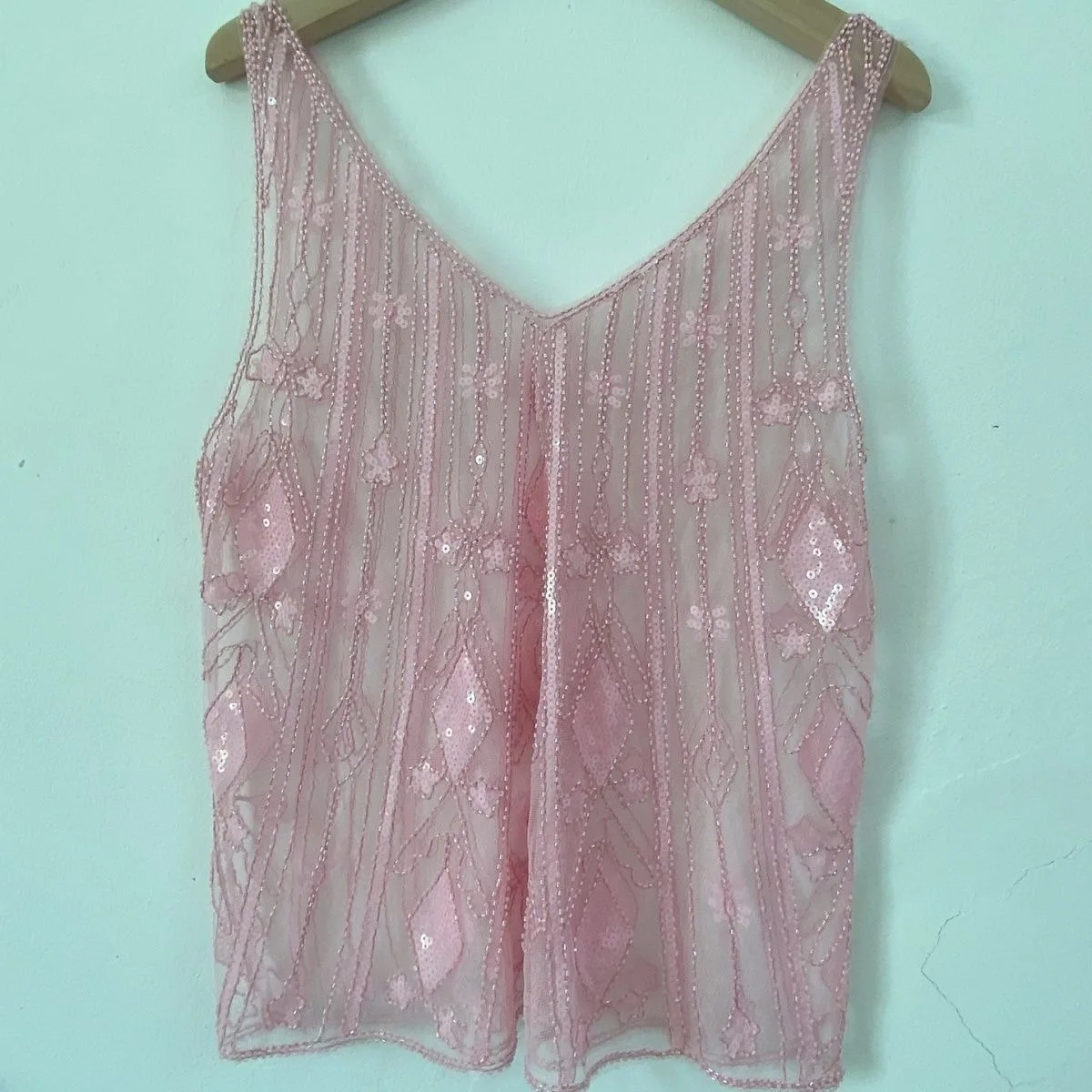 Hollow Out Women Lace tanks   Women mesh Tops Bling Bling Gold Sequins Camis