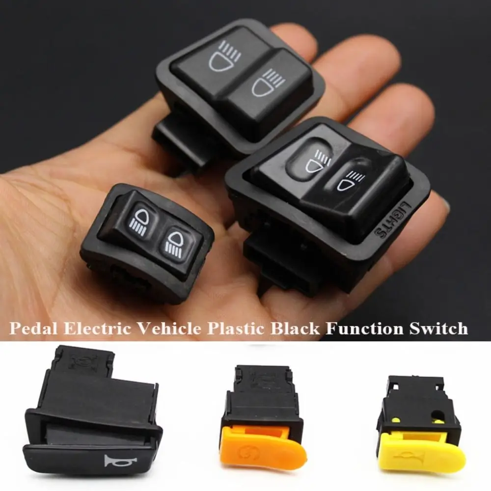 High Quality Plastic Pedal Motorcycle Switch Black 9 Styles Function Switch Start Dimmer Switch Electric Bike Accessories