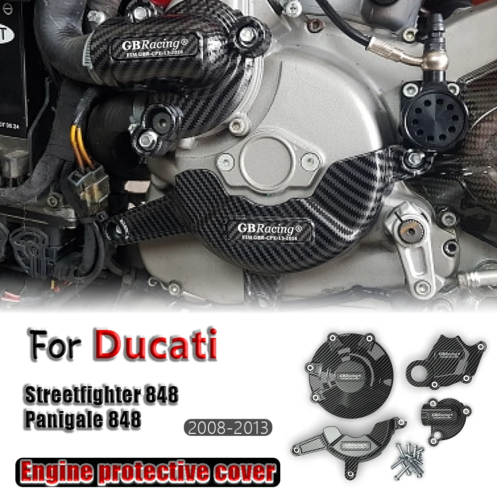 

For Ducati Panigale 848 Motorcycles Engine Case Guard Engine Case Protector Cover Engine Cover Set Engine Protection Cover