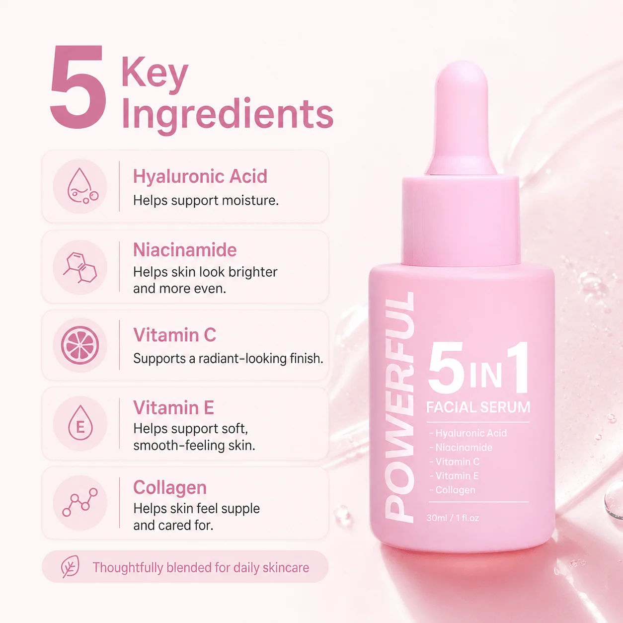 KL.RANKO 5 in 1 Anti Wrinkle F - Niacinamide Brightening Serum 评论和价格