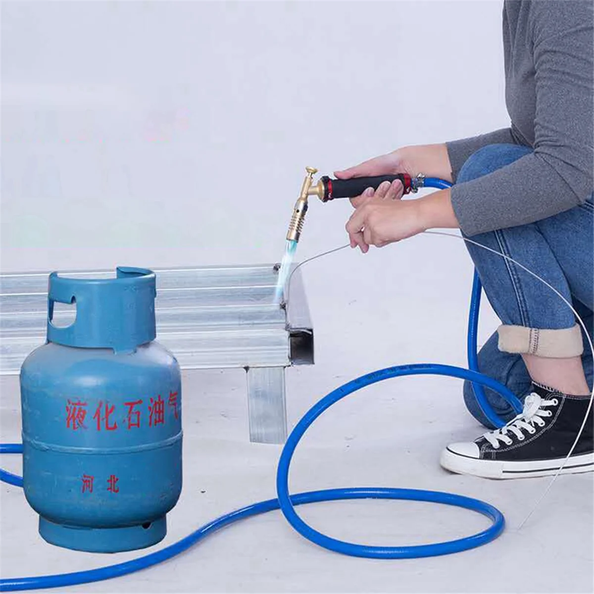 Flame Welding Torch Copper Aluminum Soldering Tool Liquefied Propane Gas Torch for Precious Metal Melting Gas TorchJAS