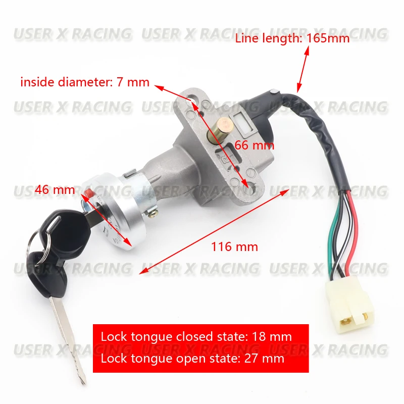 USER-X  motorcycle modified universal  start ignition switch electric door lock key switch For YAMAHA BWS ZUMA Flame GTR JOG RSZ