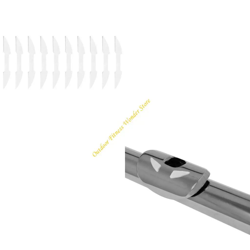 

E8BF 10 Pack Ergonomic Flute Lip Plate Cover Silicone Positioning Sticker for Comfort