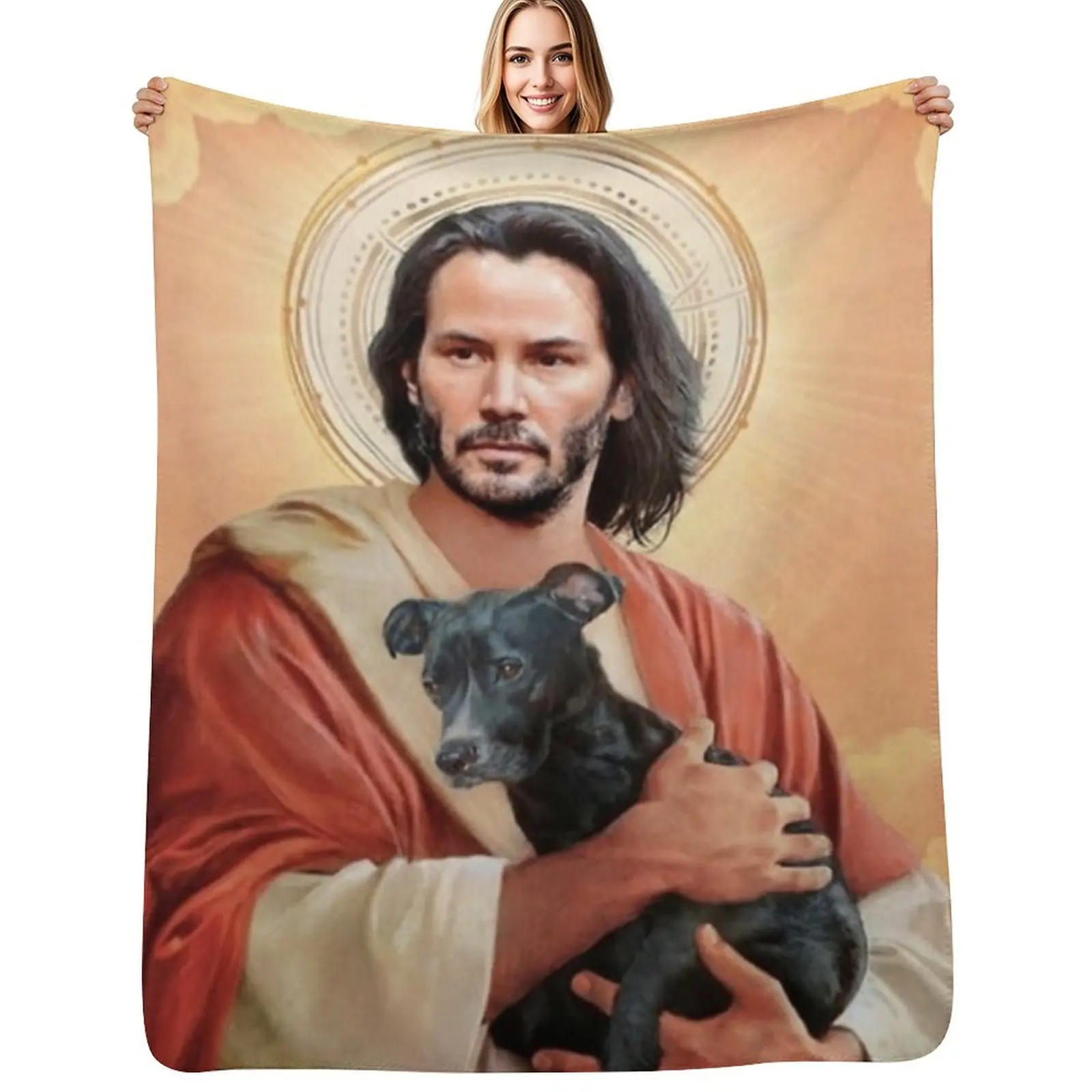 the lord Throw Blanket Foldable Soft Warm Blanket for Outdoor Use