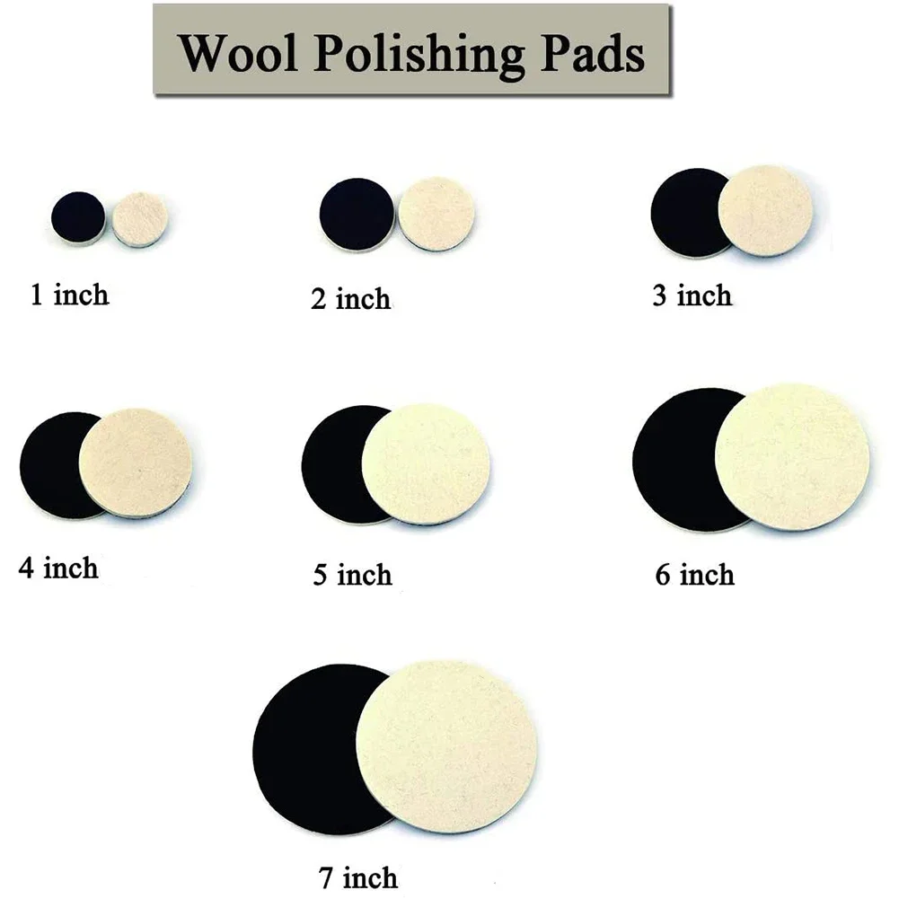 Hot Sales Reliable Newest Tools Polishing Pad Wool Felt Mop Set Round Wool Wheel 1-7 Inch Car Polisher Drill Bits