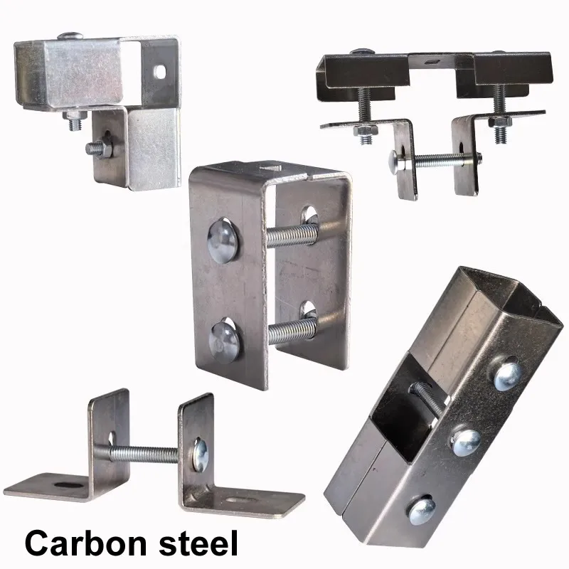 20x20 25x25 30x30 40x40mm Stainless Steel Square Tube Connector Fasteners Fixed Buckle Corrosion Resistant for Rack Assembly