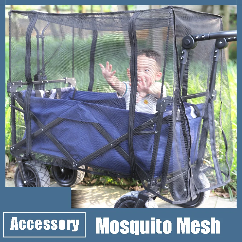 Bike Trailer Mosquito Mesh Baby Stroller Cover Accessory Camping Cart Mosquito Net