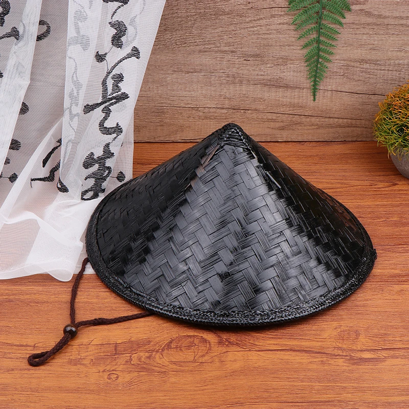 Hot Sale Hat Samurai Straw Chinese Cosplay Japanese Rice Asian Bamboo Conical Hats Party Farmer Cone Decor Cap Decorative