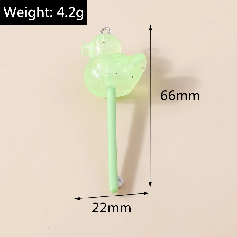 Leslie 10 Stück 3D Sweet Candy Lollipop Charm-Anhänger für Schmuckherstellung, Halskette, Ohrringe, DIY-Zubehör, Zubehör
