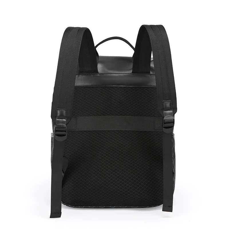 Fashion Backpack for Man PU Leather Notebook Executive Handbag Casual Travel Office Waterproof Business Shoulder Back Pack Bag