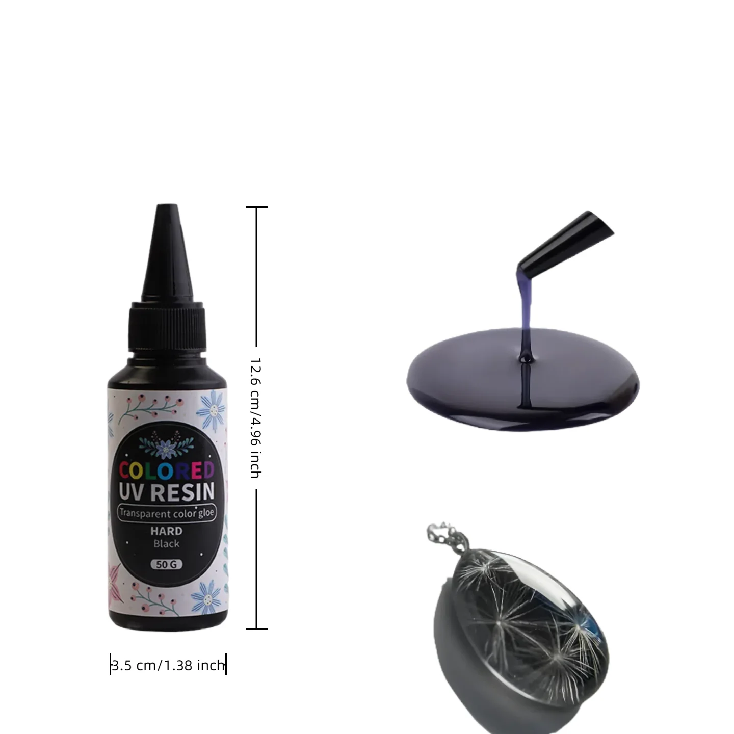 UV Resin Kit, Hard Type UV Resin, 16 Colors Fast Curing Low Odor Transparent Colored Clear Resin for Diy Jewelry Making
