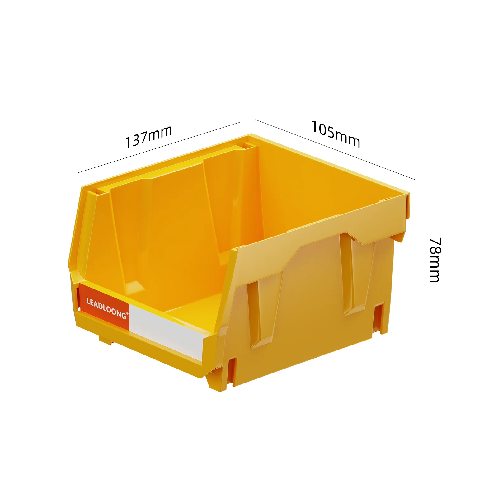 6/24Pcs 5"x4"x3" Freestanding Tiered Storage Bins - Stackable/Hanging Garage Containers for Tools & Parts - Heavy-Duty Organizer