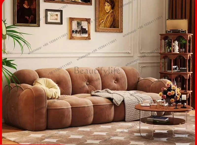 Marshmallow Cloud Single Fabric Sofa Simple Compression Sofa Bed Customization