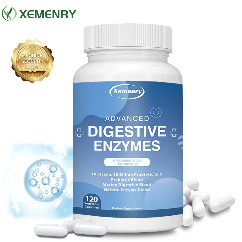 

Digestive Enzyme Capsules - Promotes Nutrient Absorption, Spport Digestion and Gut Health, Relieve Gastrointestinal Discomfort