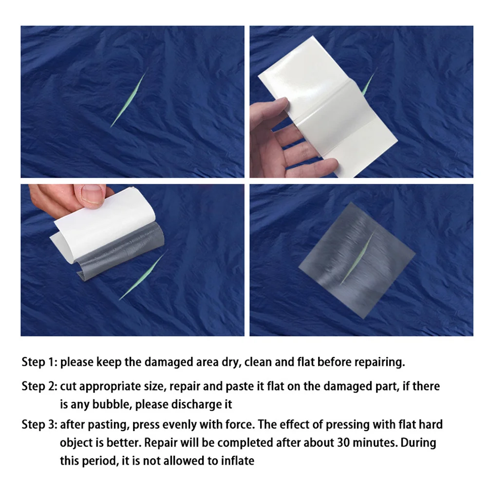 10 قطعة شريط لاصق مقاوم للماء لحمام سباحة قابل للنفخ سرير هوائي التصحيح ذاتية اللصق بركة شريط لاصق تحديد دائم #2