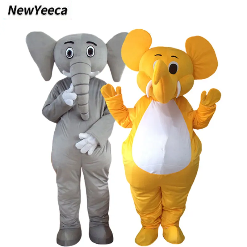 Elephant Mascot Cartoon Doll Cosplay Costume for Adult Man and Woman Christmas Activity Halloween Easter Birthday Anime Party