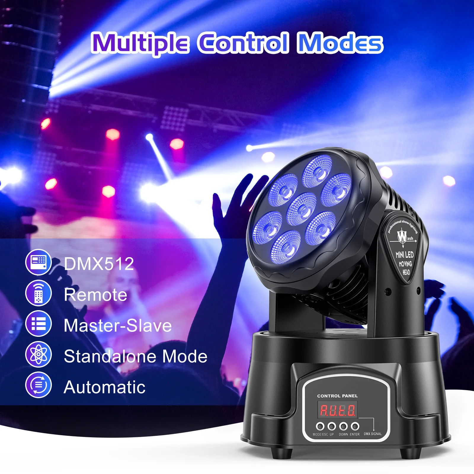 Imagem -03 - Buysumshine-moving Head Light Beam Dmx Led Four-in-one Tingimento Efeito dj Luzes Festa Disco Luzes Audiência 105w