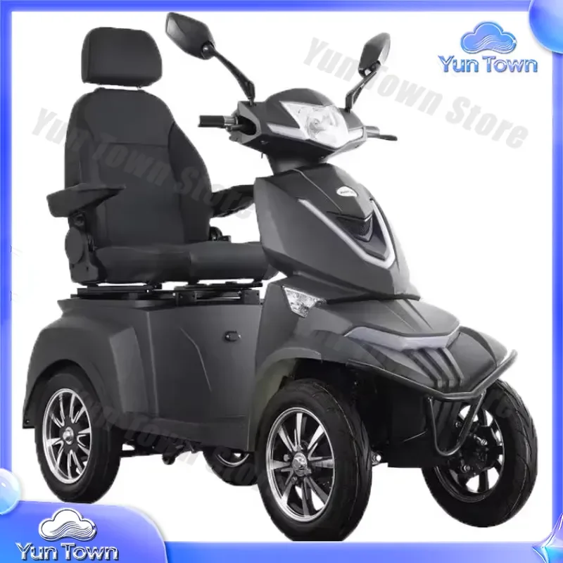 Heavy Duty Folding Walker with 4 Wheels Electric Mobility Scooter for Elderly and Disabled for Fast Transportation