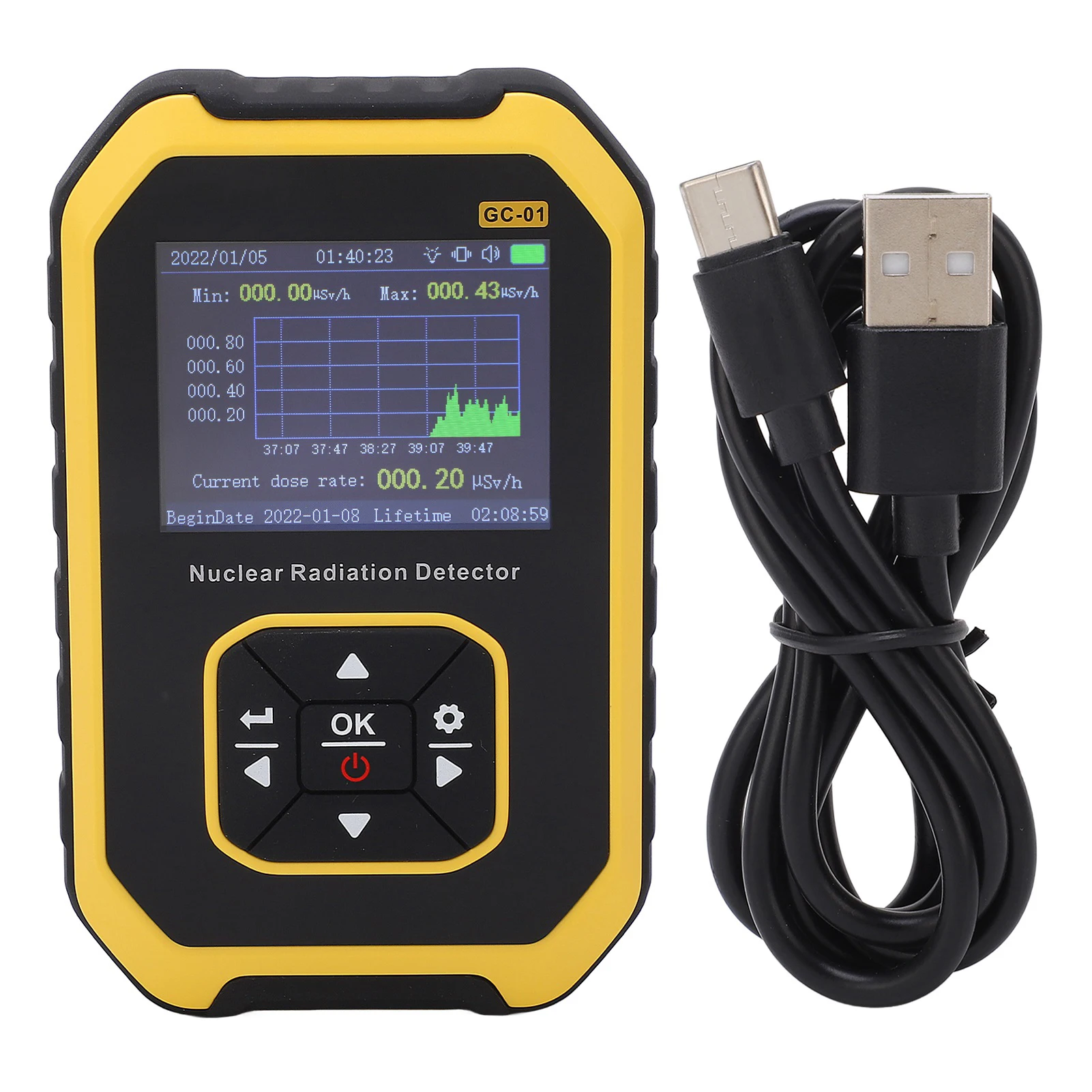 Geiger Counter β γ X Ray Real Time Monitoring Digital Radioactive Detection Meter for Marble Tile new