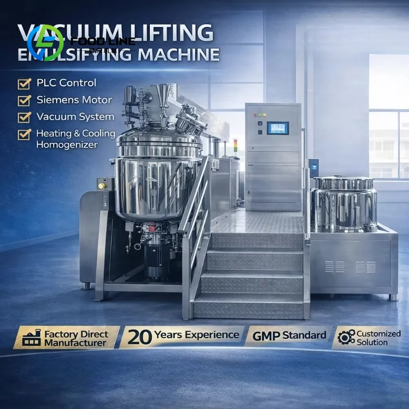 customized SUS316L Liquid Washing Mixer Stable Performance for Shampoo, Shower Gel and Liquid Soap Production Line