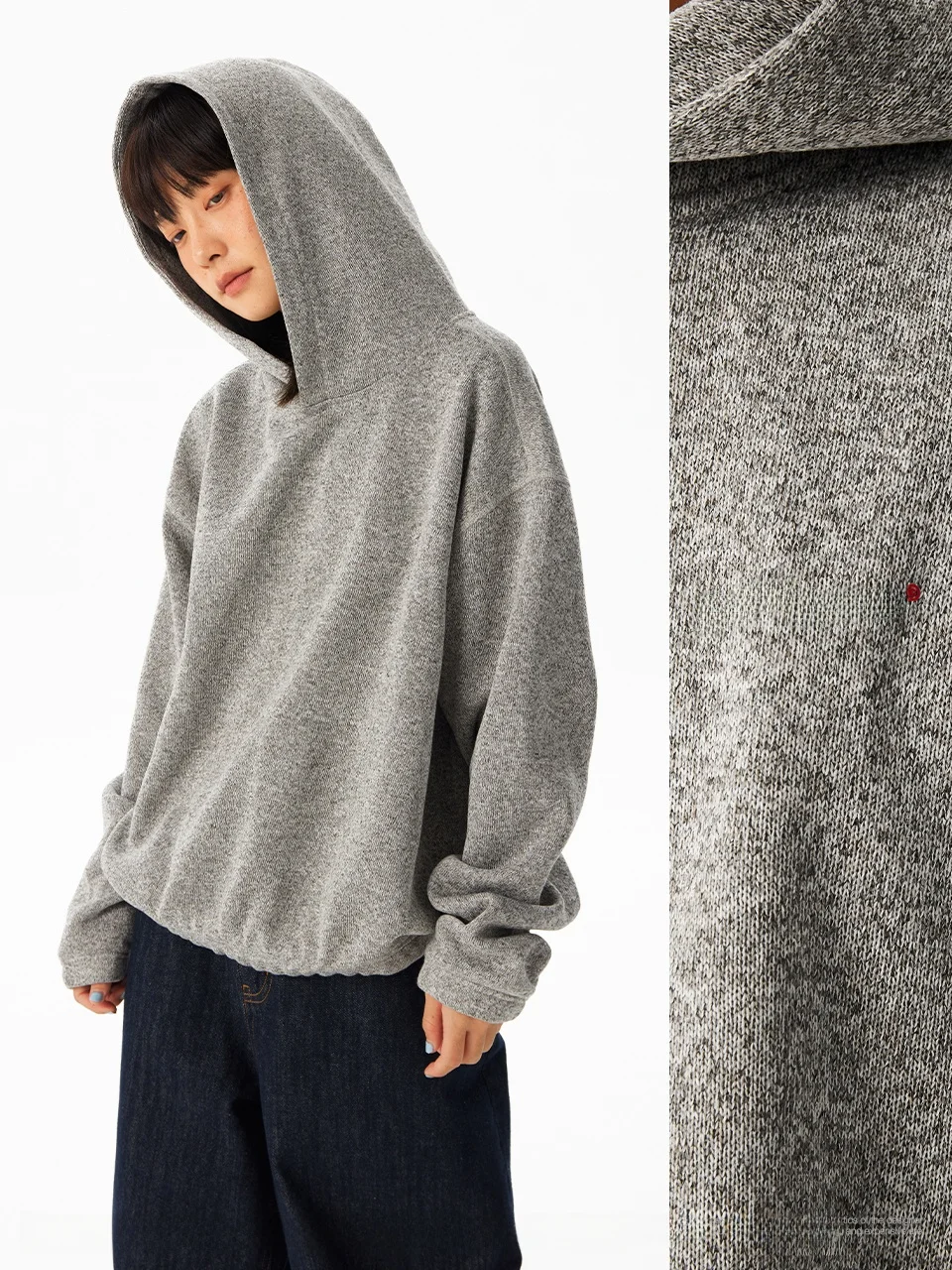 

Худи Crnenter Floral Fce, свободного кроя, комфортное, теплое, с длинными рукавами, повседневная уличная одежда, полиэстер