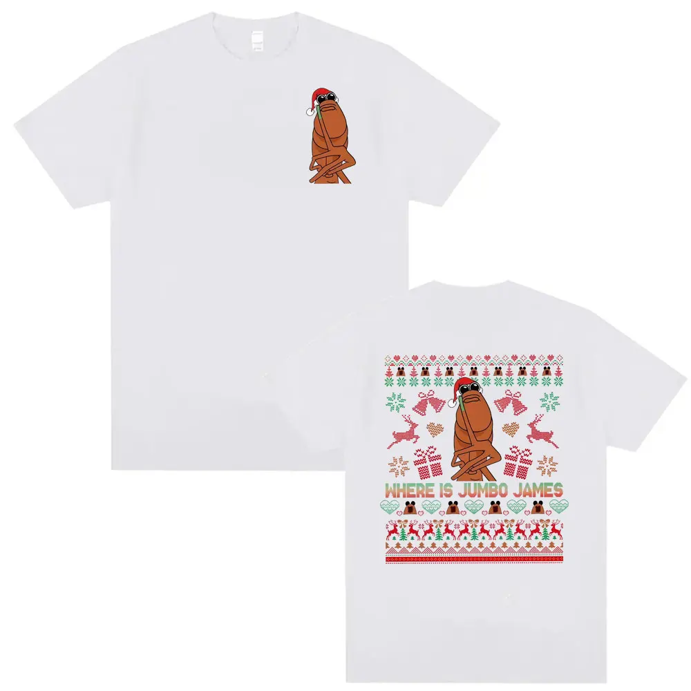 ملابس رجالي تي شيرت جرافيك تي شيرت رجالي تي شيرت للرجال Ropa Hombre أين جامبو جيمس ميمي مضحك ماركوس دودة عيد الميلاد #2