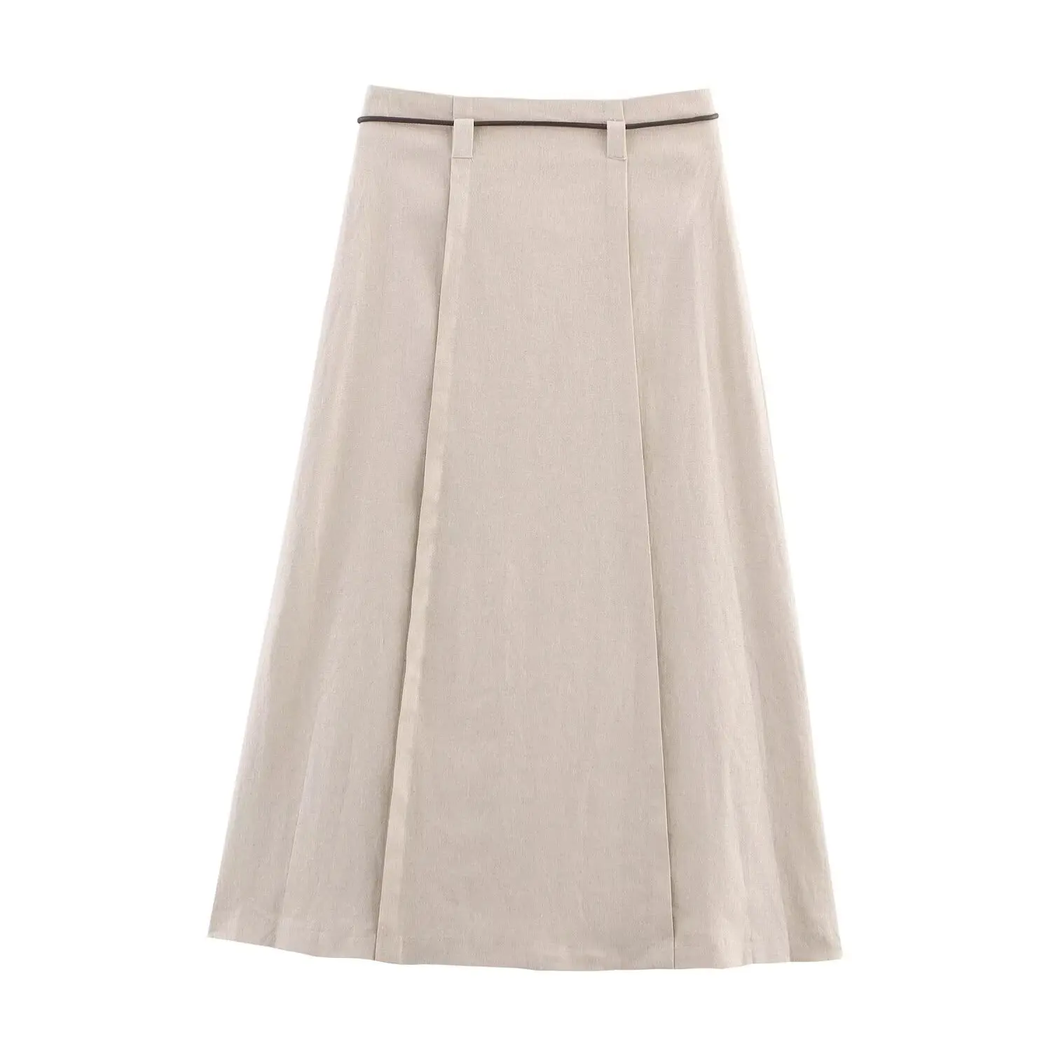 2025 Summer Women's Suit New Women's Clothing Temperament Vest with Bow Decoration Paired with Linen Temperament Mid Skirt