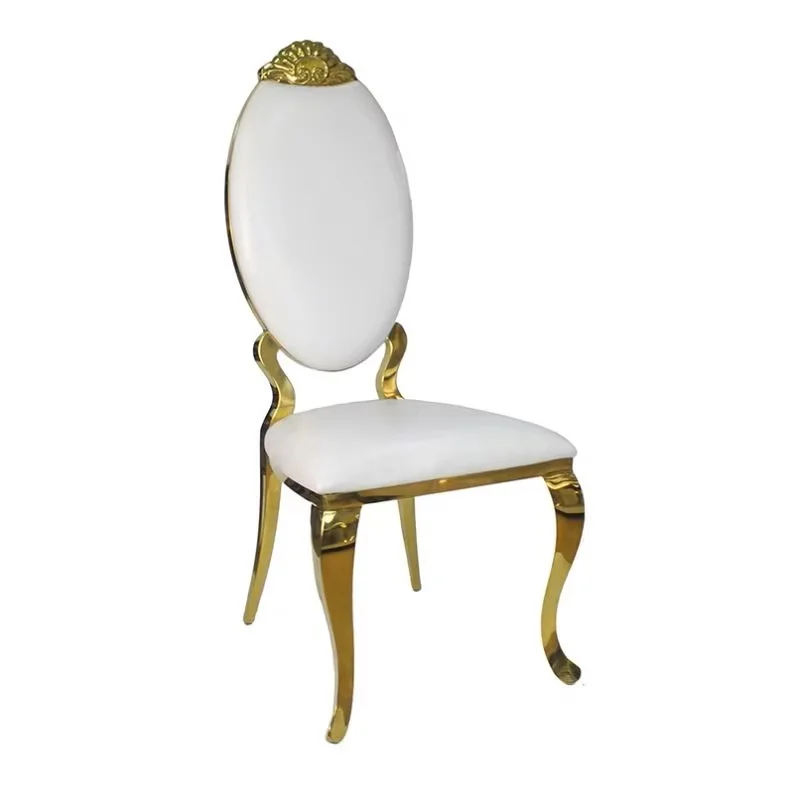 

* Throne Wedding Chair for Hotel Wedding Event Stainless Steel High Back Dining Chairs