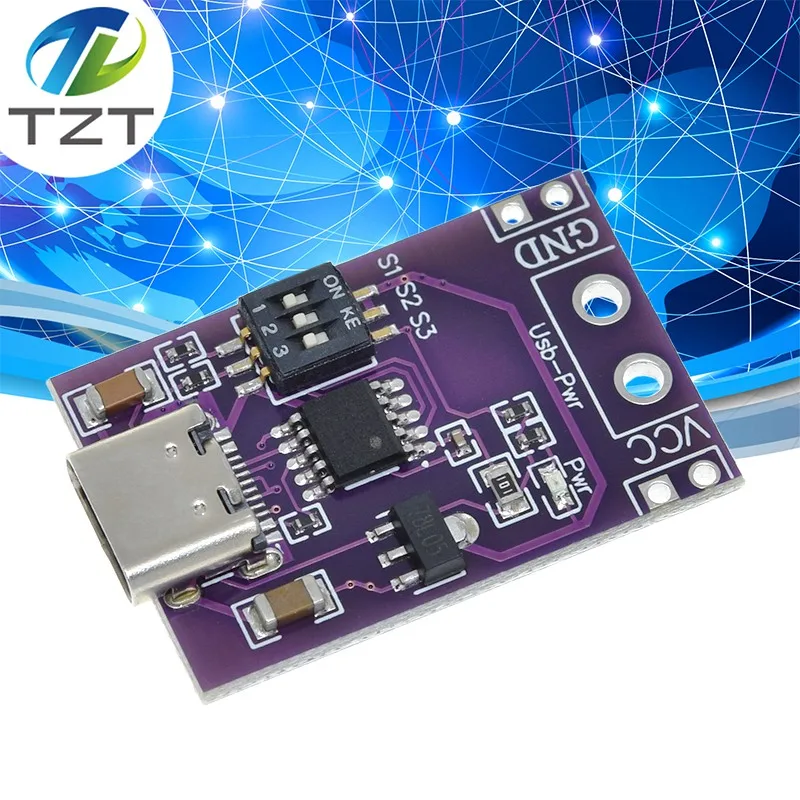 Type-C QC AFC PD2.0 PD3.0 To DC Spoof Scam Fast Charge Trigger Polling Detector USB-PD Notebook Power Supply Change Board Module