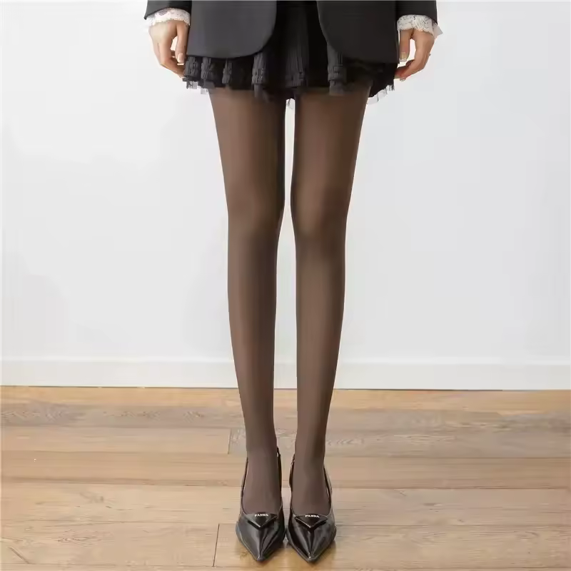 Trendix New Red Stockings Women Bodycon Super Elastic See Through Lace Pantyhose Autumn Sexy Slim Elegant Burgundy Tights Winter - Image 7