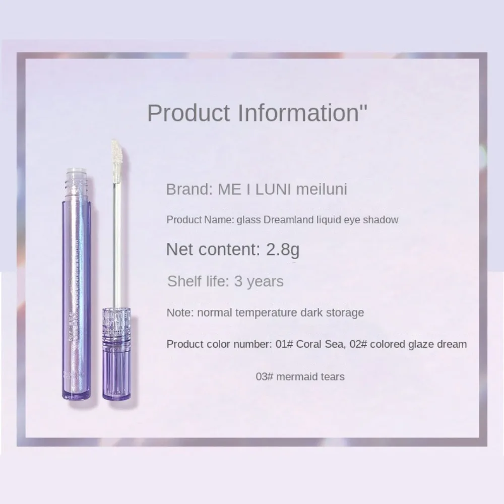 Ombretto liquido ad asciugatura rapida Ombretto impermeabile con glitter a lunga durata Shine Tricolor