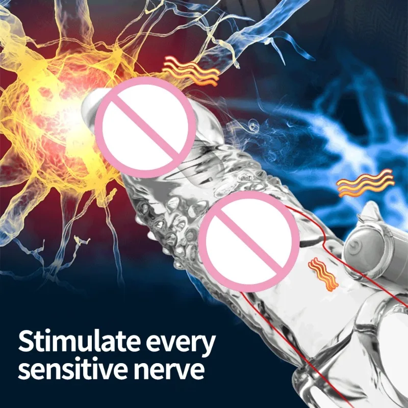 الواقي الذكري القابل لإعادة الاستخدام تمديد القضيب كم تأخير القذف غطاء القضيب القضيب موسع هزاز الجنس لعب للرجال الكبار المنتجات #6