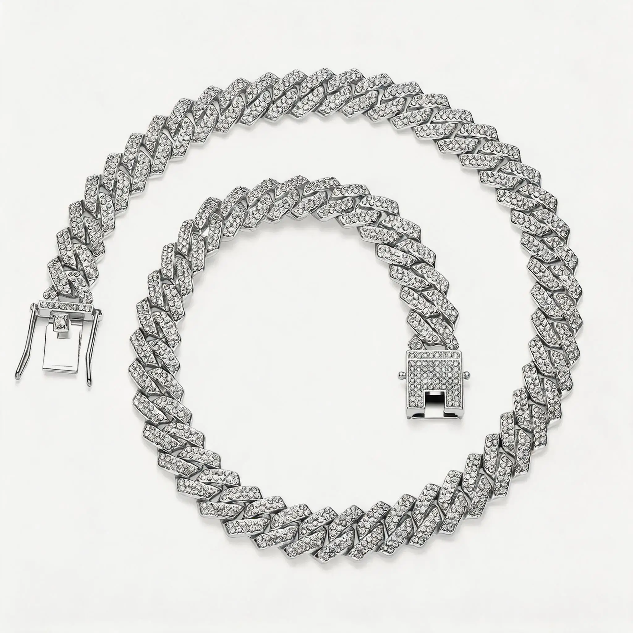 

TKJ Men's 13mm Miami Cuban Chain Necklace Gold Iced Out Zirconia Hip Hop Rapper Jewelry