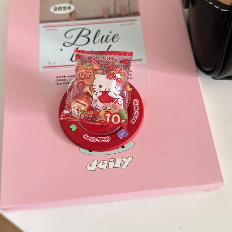 الدوبامين الأحمر شبكة البولكا نقطة أبل كاندي ثلاثية الأبعاد مرحبا كيتي جراب هاتف آيفون 17 16 15 14Pro ماكس مع حامل مغناطيسي