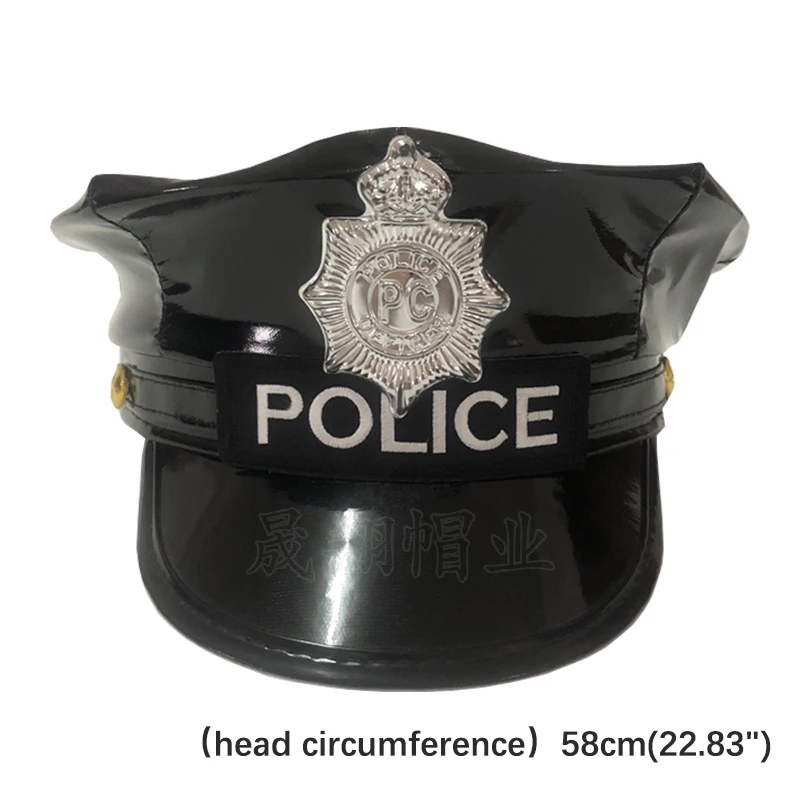 For police Officer Hat Costume Uniform Hat For Women Newsboy Hat for police Costume Halloween Party Costume Props