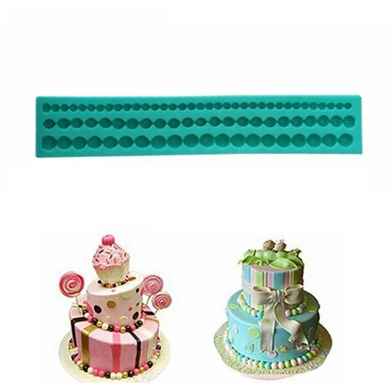 Cake Decoration Molds Pearls Strip Chocolate Mold Fondant Silicone Mold Baking Tools Kitchen Accessories Supplies Creative Decor