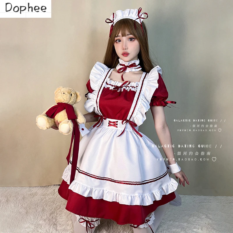 

Classic Maid Dress Cosplay Sexy Black Stockings Lolita Dress Suit Large Size Cross-dressing Playing Uniform Maid Suits Costumes